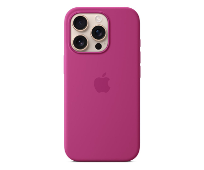 Etui do telefonów APPLE Silikonowe etui MagSafe do iPhone 16 Pro żywy róż
